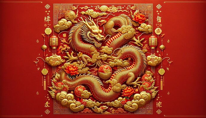DALL·E 2024-02-04 16.00.02 - Imagine a whimsical and fancy Chinese Hong Bao (red packet) designed for the year of the Dragon in 2024, without any text to ensure clarity in desig